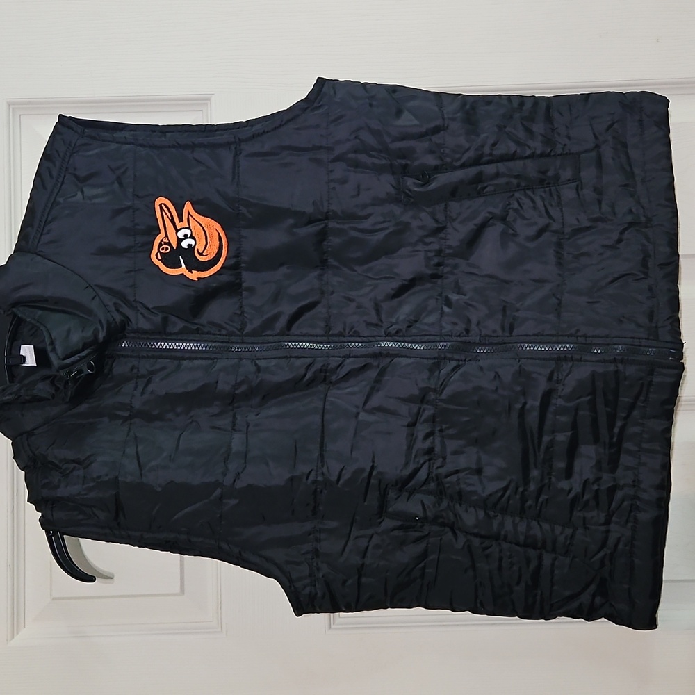 Black Puffer Vest with Cardinal Logo